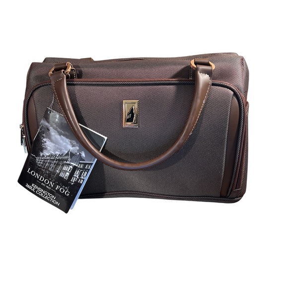 London Fog Other - London Fog Kensington 360 17” Deluxe Cabin Bag NWT Brown Carry On Weekender Tote